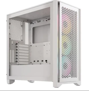 Corsair iCUE 4000D RGB Airflow Tempered Glass Mid-Tower ATX Gaming Case - White (CC-9011241-WW)