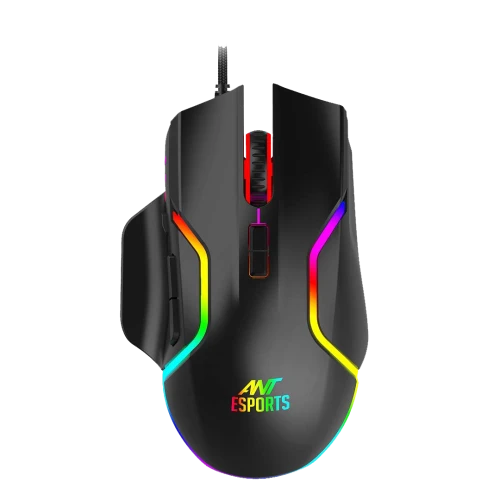 Ant Esports GM320 12800DPI RGB Wired Gaming Mouse Black