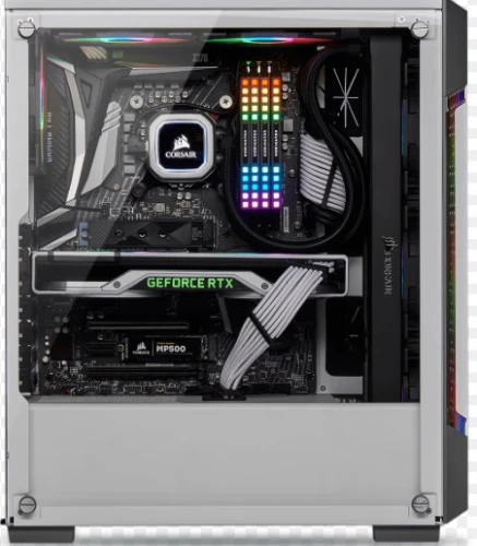CORSAIR iCUE 220T RGB Airflow Mid‑Tower Smart Case — CC‑9011174‑WW (White)