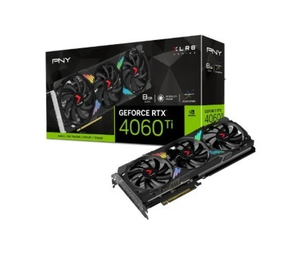PNY GeForce RTX 4060 Ti 8GB TF ARGB Graphics Card — XLR8 Gaming VERTO EPIC‑X Triple‑Fan
