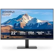 KOORUI 22" Full HD Computer Monitor – 100Hz, VA Panel, Ultra-Slim, Adaptive Sync
